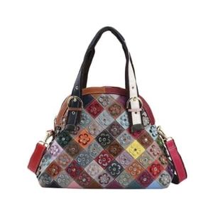 🔥PRICE CUT🔥NWT CHAOS BY ELSIE GENUINE LEATHER 3D FLOWER TOTE BAG